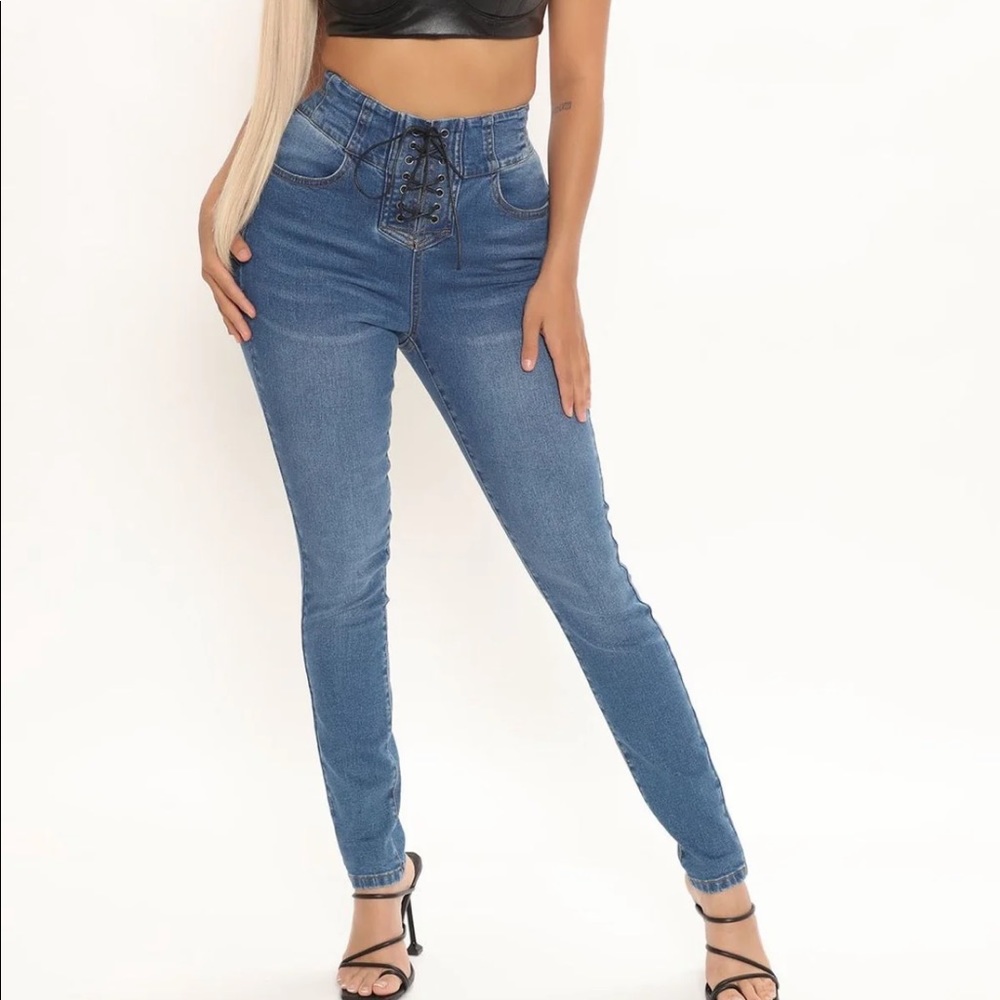 Medium blue wash jeans